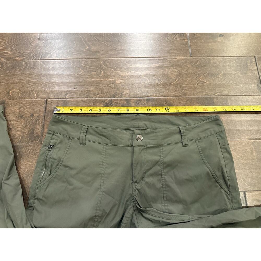 REI Womens Green Nylon Blend Hiking Stretch Pants Size 12 Petite *Flaws* - Picture 8 of 9